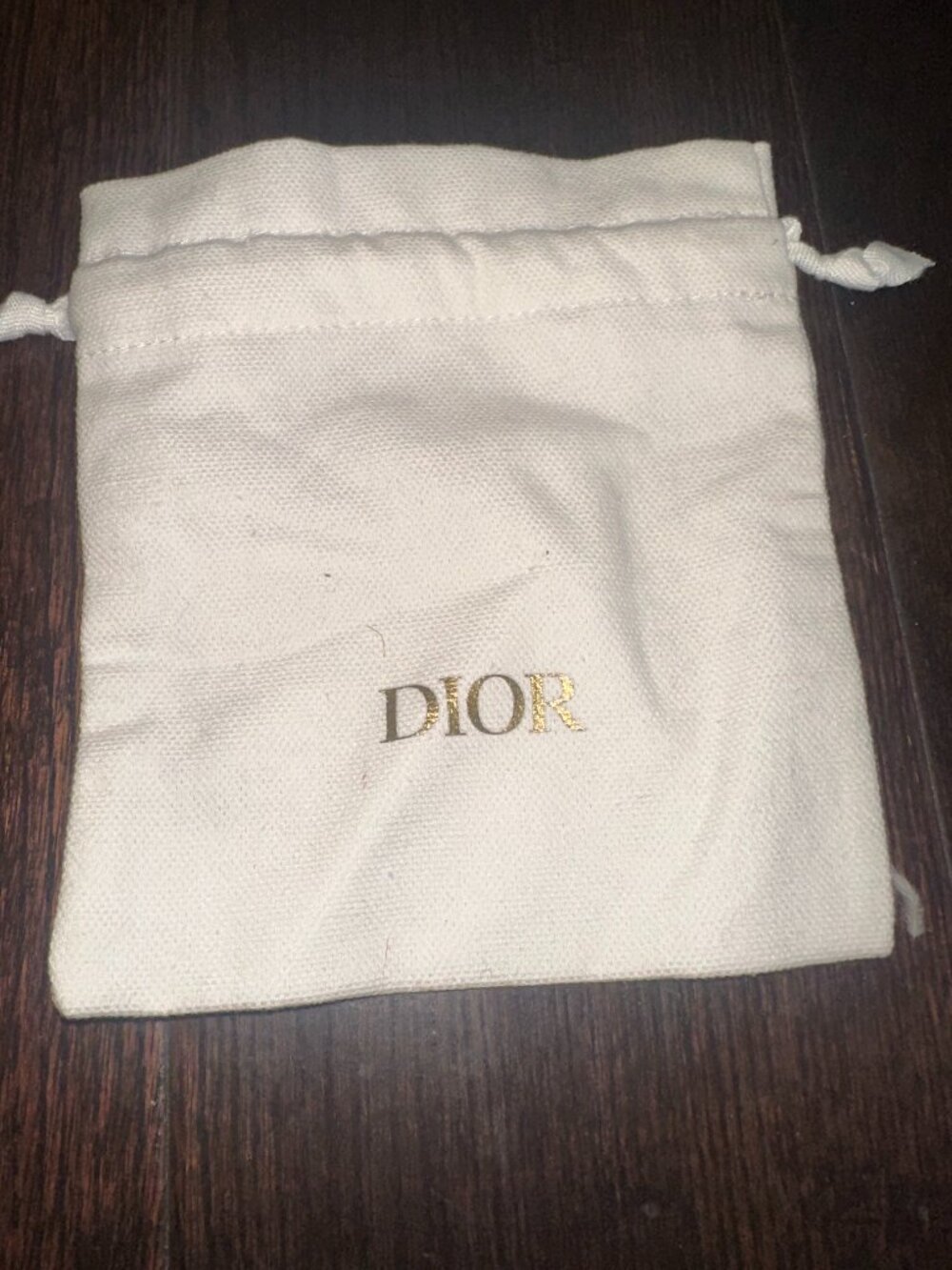 Dior Women White Drawstring Pouch